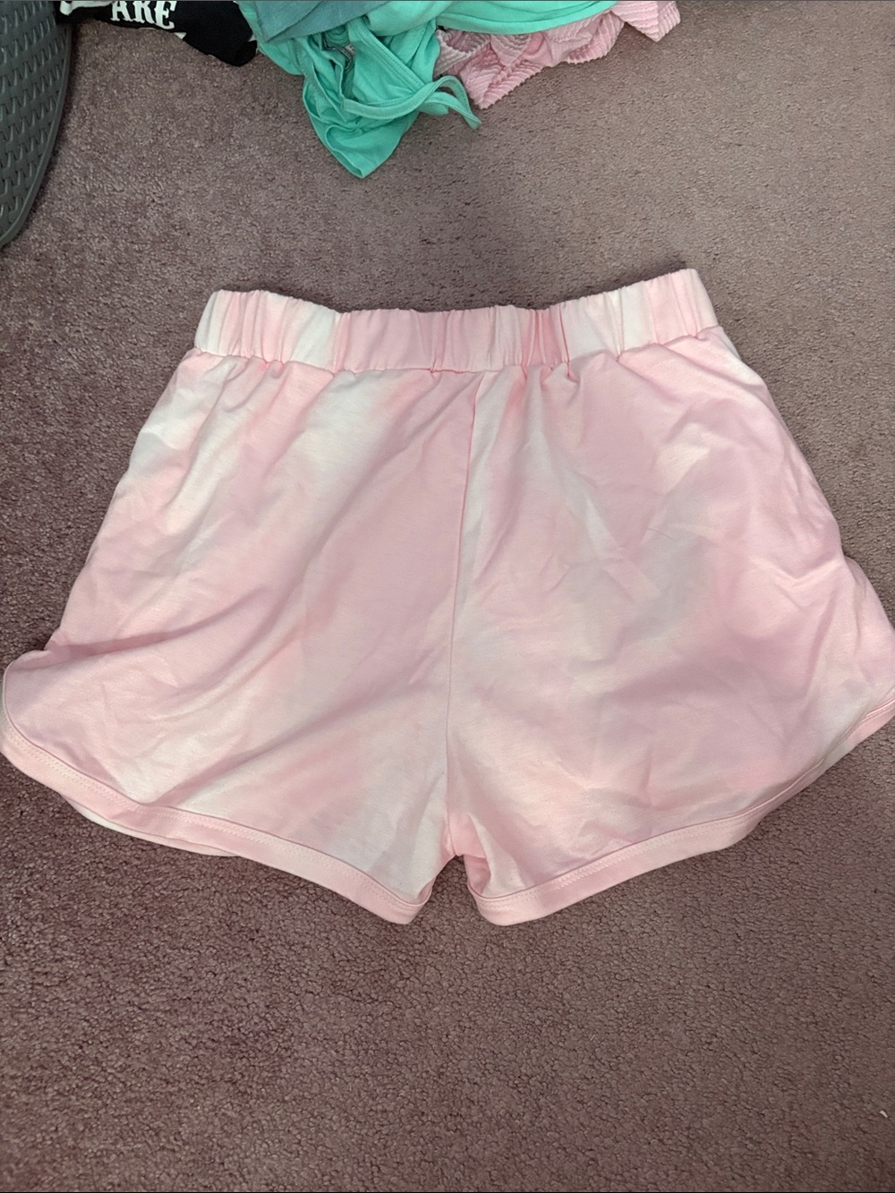 Women's Soft Pink Elastic Waist Comfort Shorts